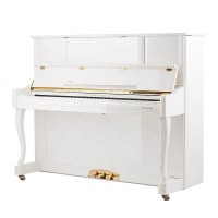 Best Selling HUANGMA HD-L123G Acoustic Upright Piano White Polish Factory Price